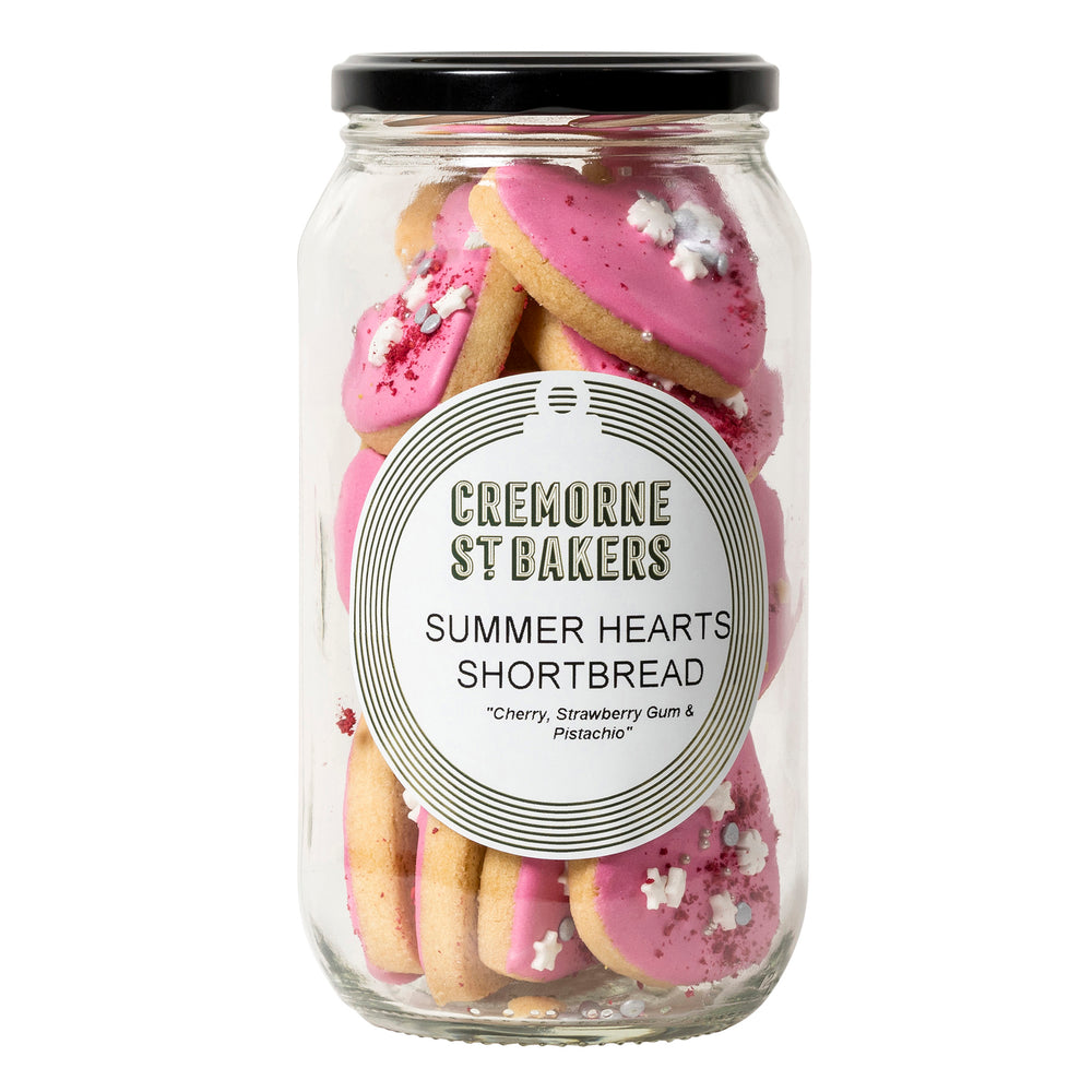 Summer Hearts Shortbread Gift Jar