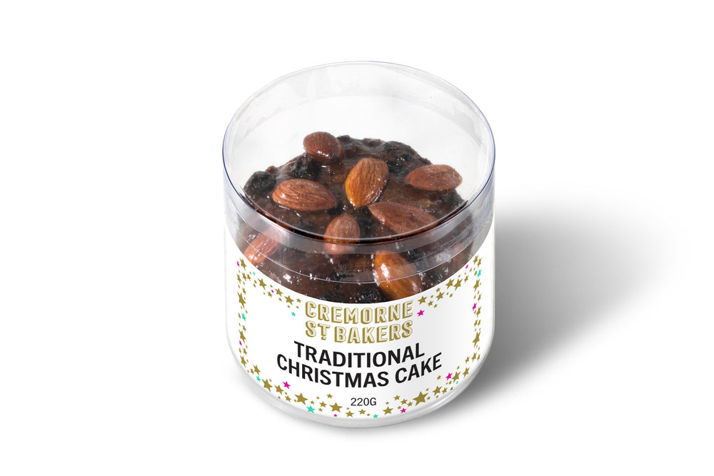 Traditional Christmas Cake With Nut Topping 220gms