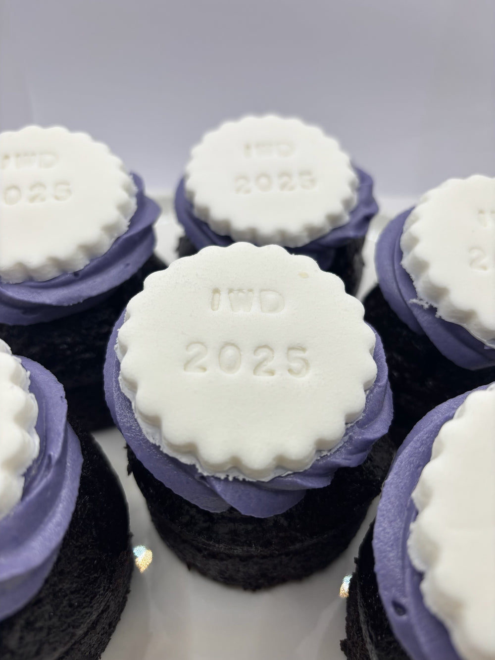 International Women's Day Chocolate Cup Cake with Chocolate Ganache Icing And Plaque