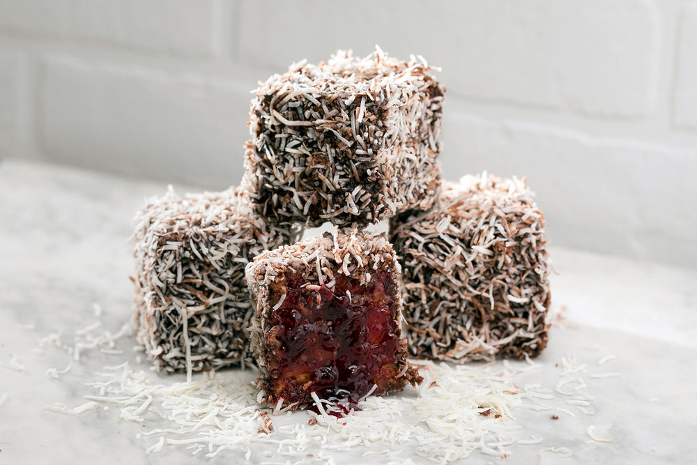 Chocolate & Jam Lamington