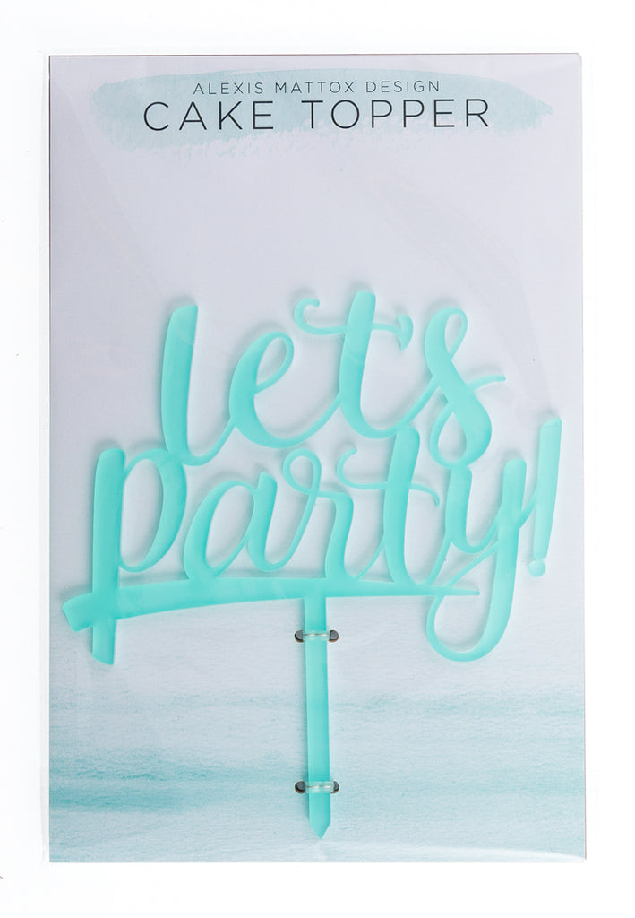 Let's Party Aqua Frost Acrylic