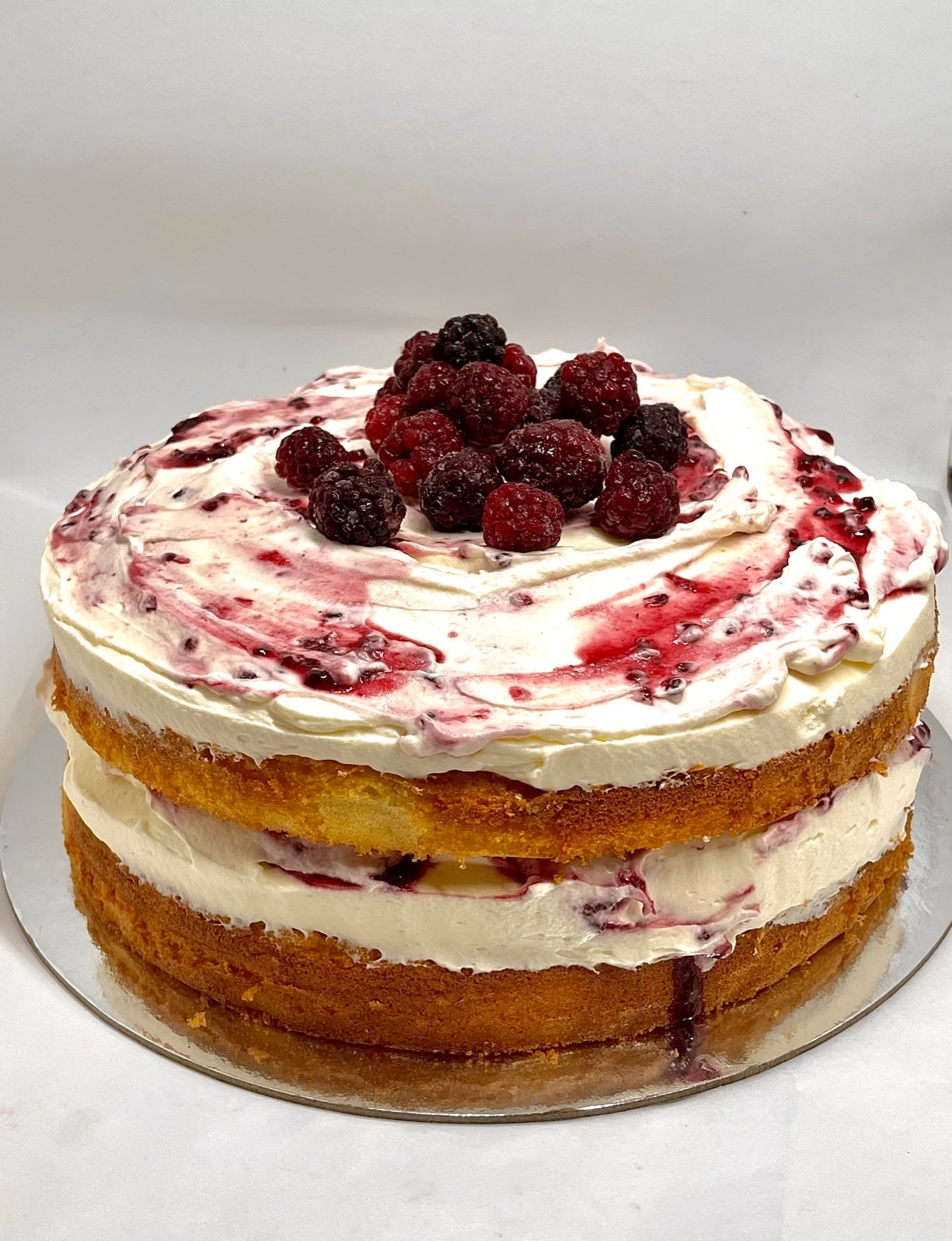 
                  
                    Classic Sponge with Blackberry Compote & Fresh Cream
                  
                