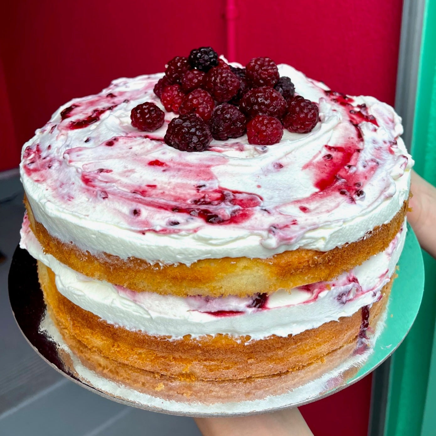 
                  
                    Classic Sponge with Blackberry Compote & Fresh Cream
                  
                