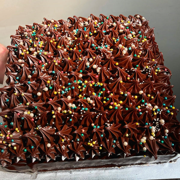 12 inch Square Double Chocolate with Chocolate Ganache
